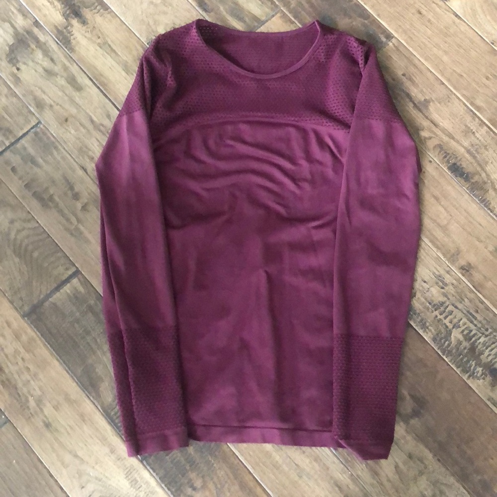 Maroon long sleeve shirt